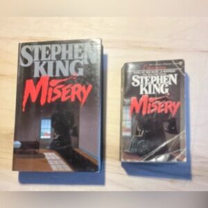 Stephen King 'Misery' 1st Edition Hardcover and Paperback Set
